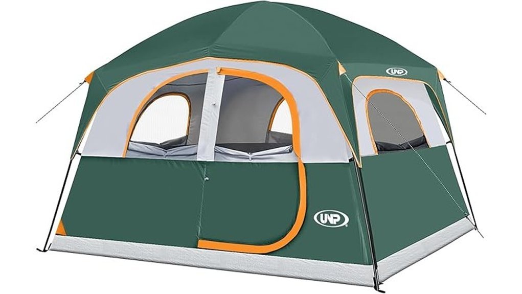 spacious waterproof family tent