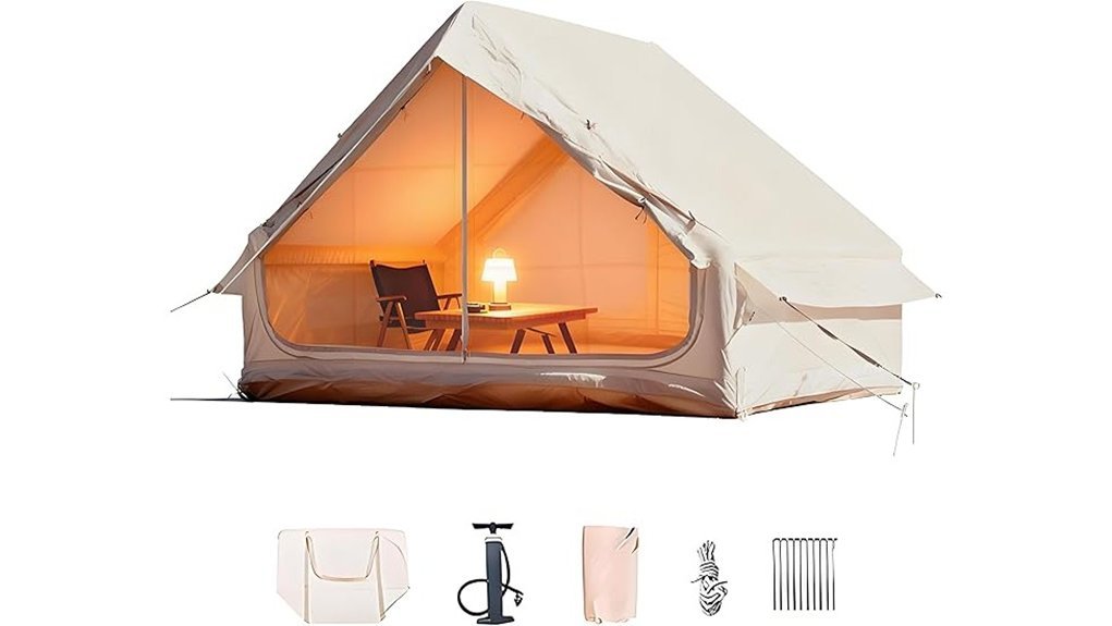 spacious waterproof inflatable tent