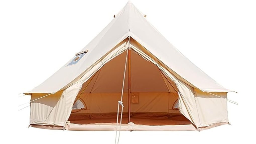 stovepipe equipped canvas tent