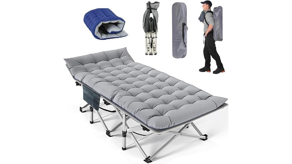 sturdy camping cot mattress