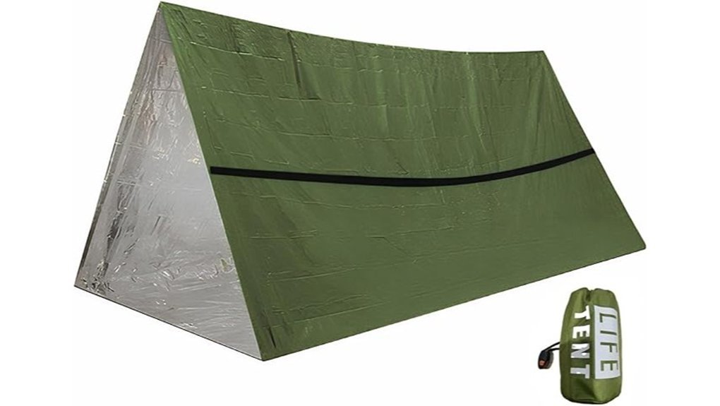 survival tent with whistle