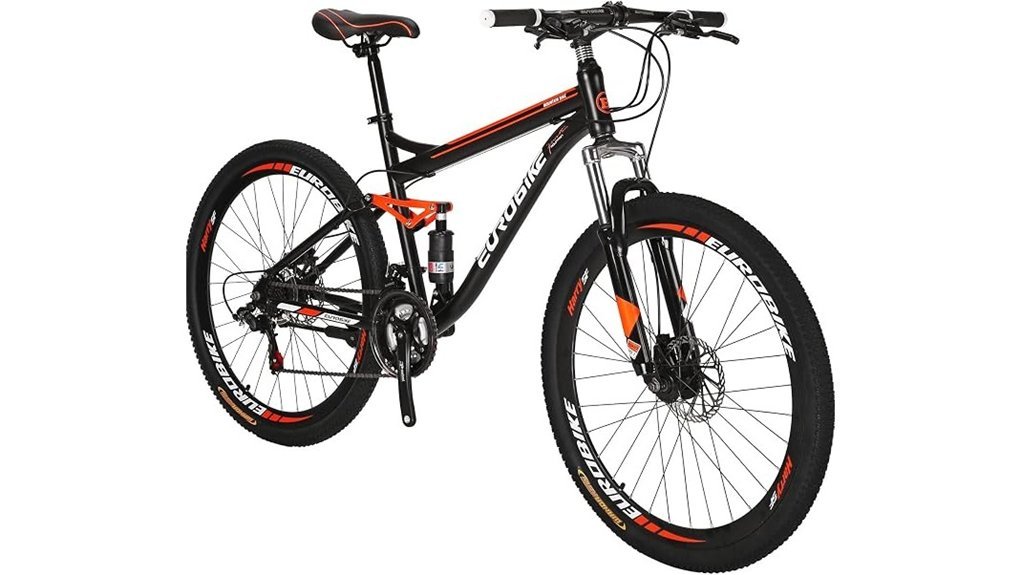 suspension equipped mountain bike