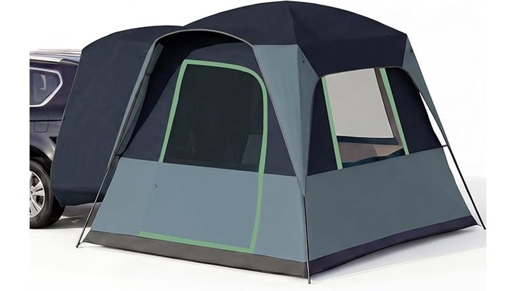 suv camping tent setup