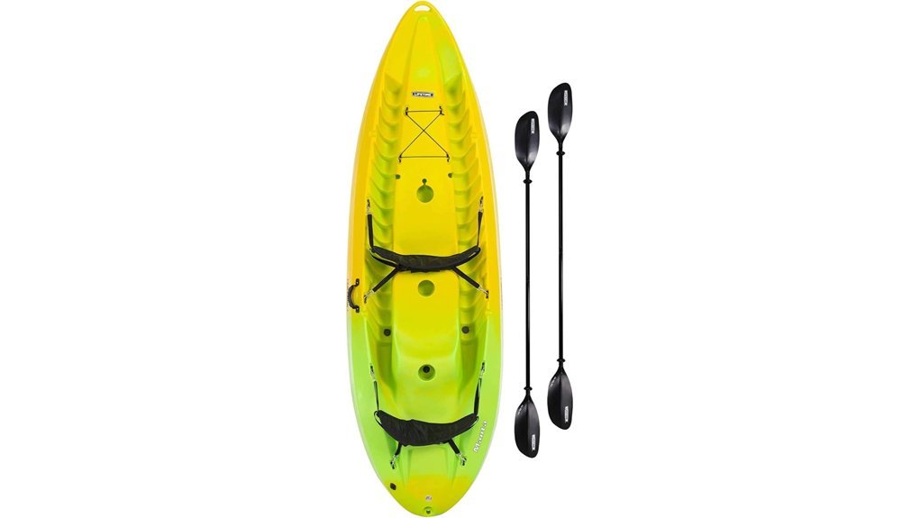 tandem kayak with paddles