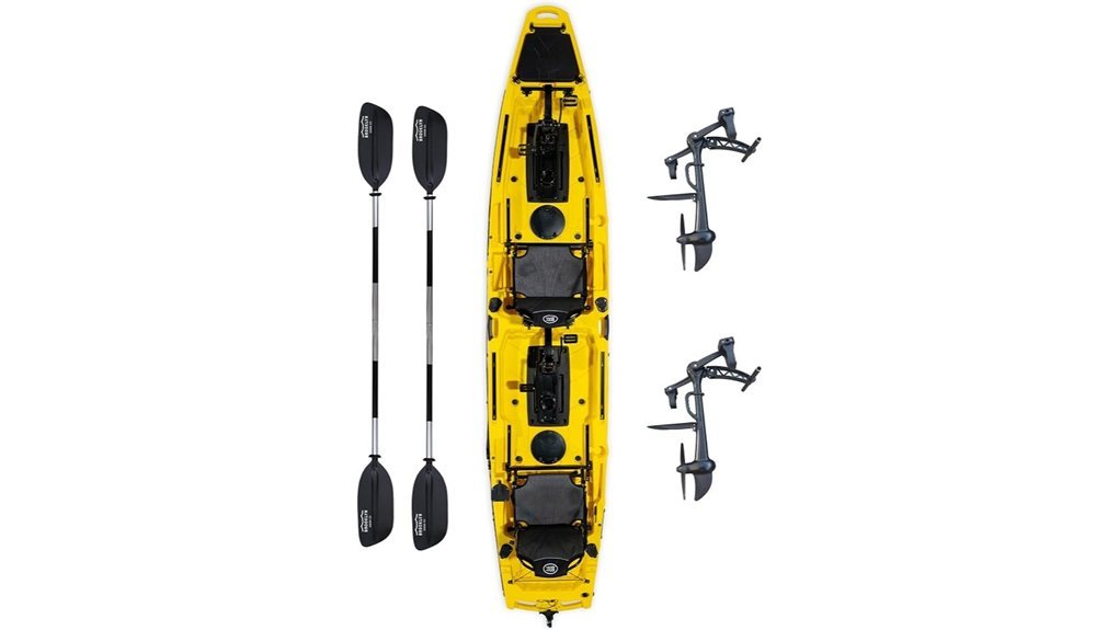 tandem pedal fishing kayak
