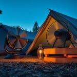 top tent camping fans