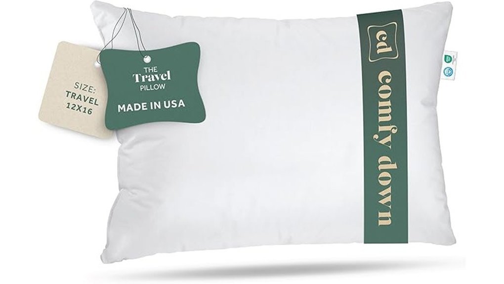travel friendly goose down pillow