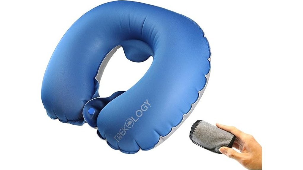 travel friendly inflatable neck pillow