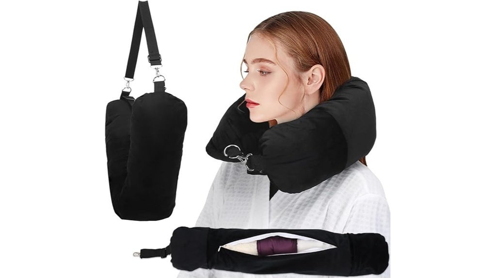 travel pillow with storage