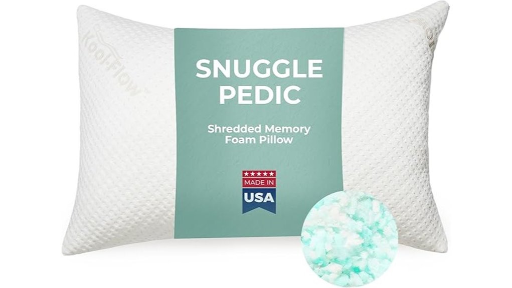 travel shredded foam pillow