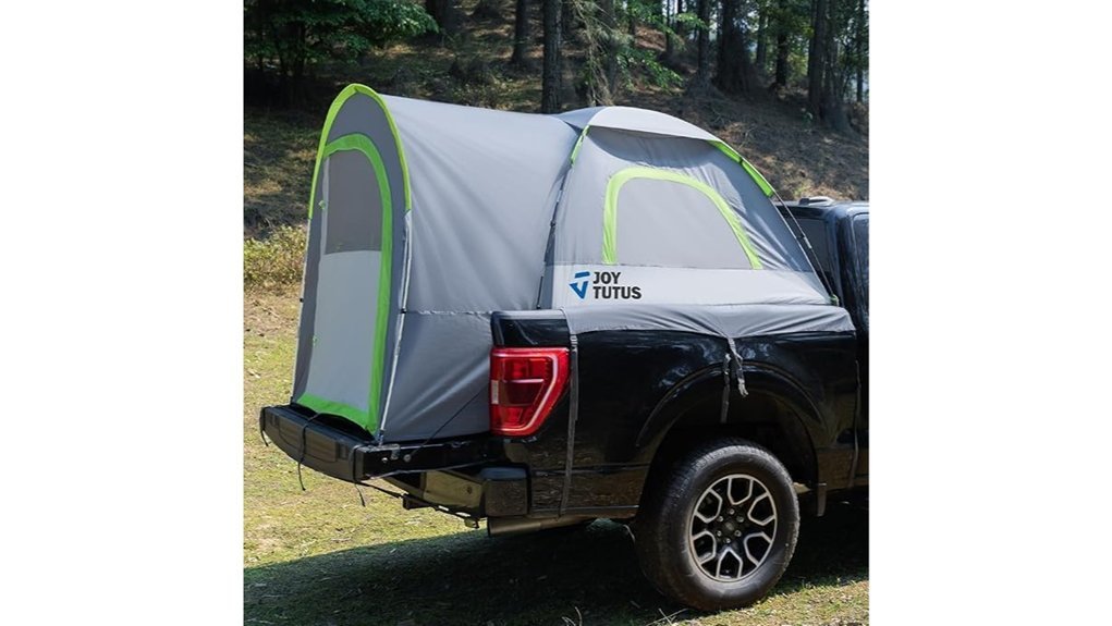truck bed tent setup