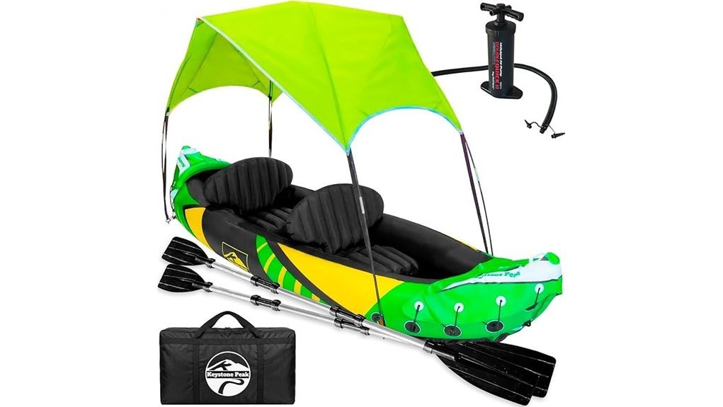 two person inflatable kayak canopy
