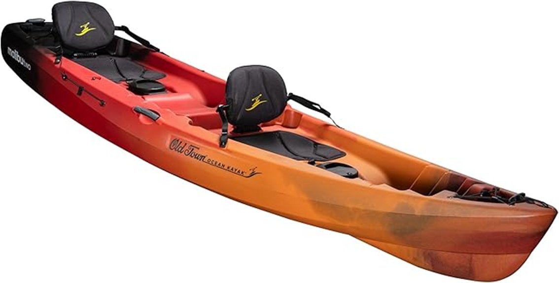 two person sit on top kayak