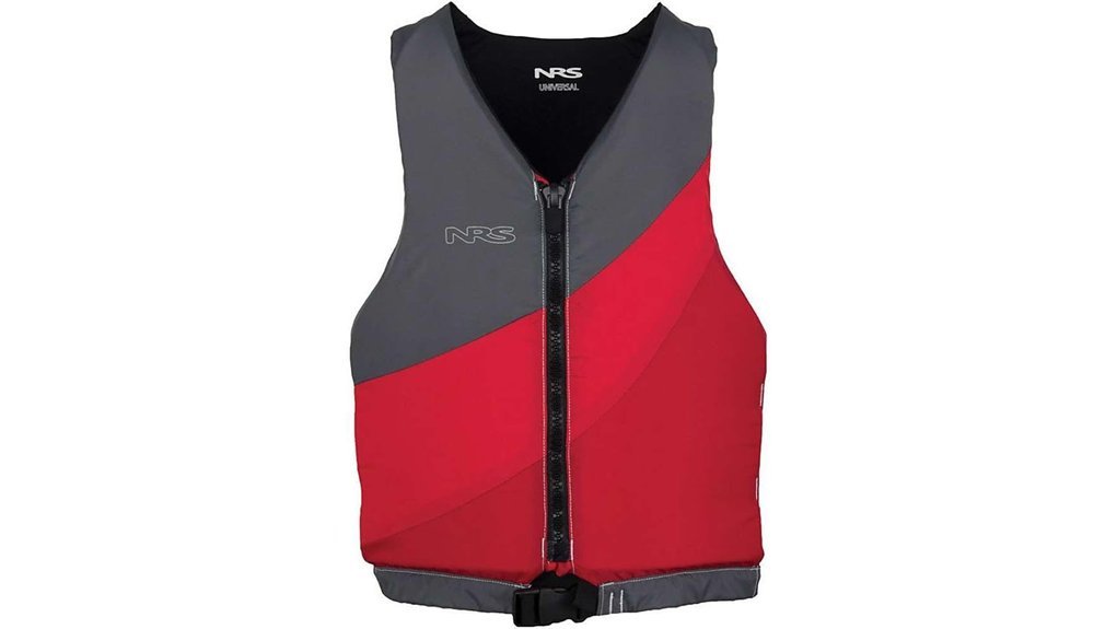 universal red gray life jacket