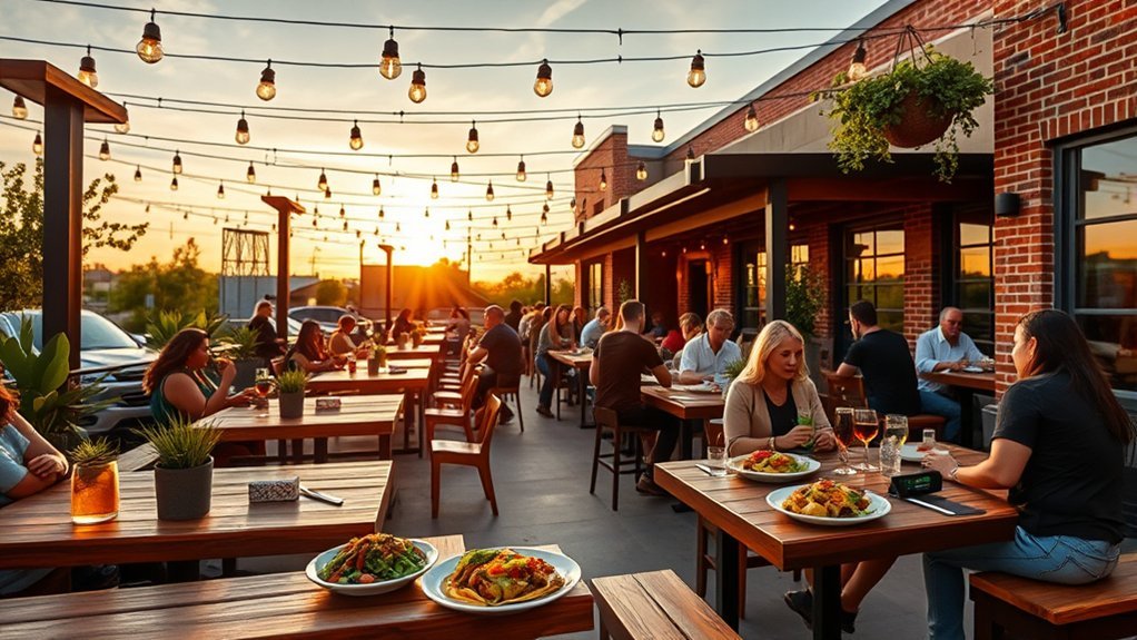 vibrant outdoor dining experience