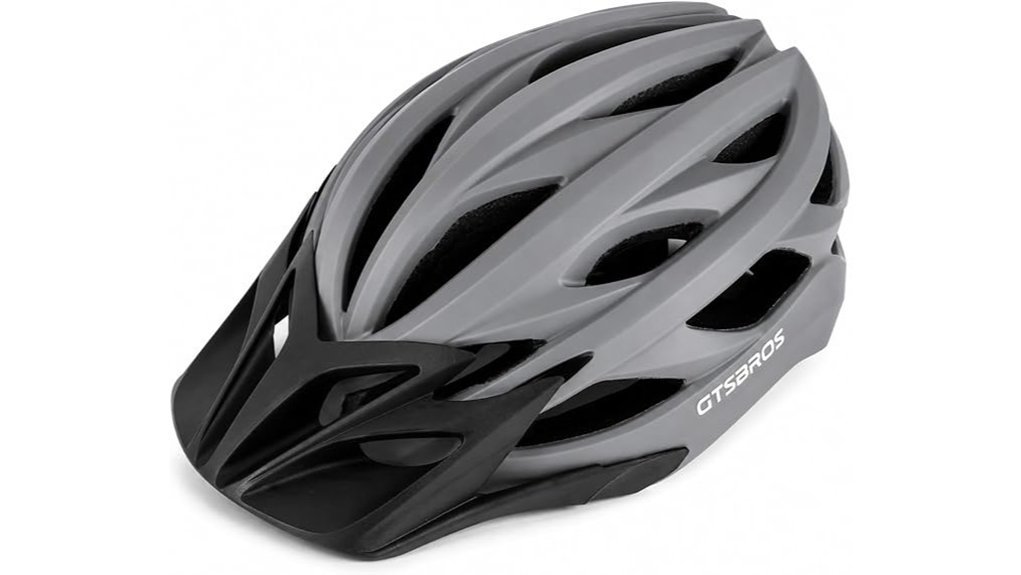 visor equipped bike helmet