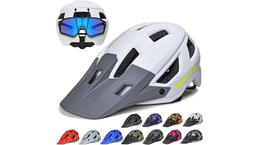 visor equipped lightweight biking helmet