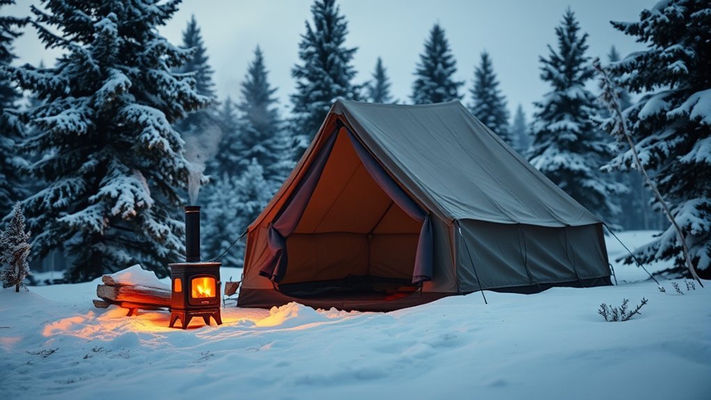 winter tents with stoves