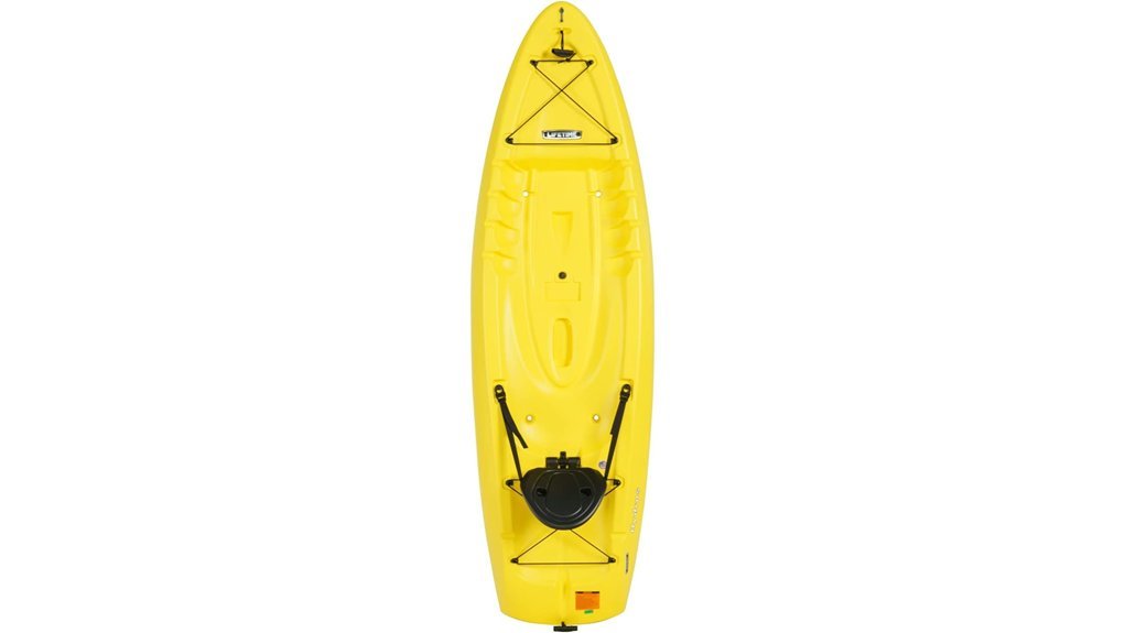 yellow lifetime sit on top kayak