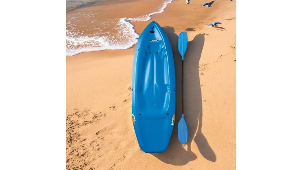 youth kayak with paddle