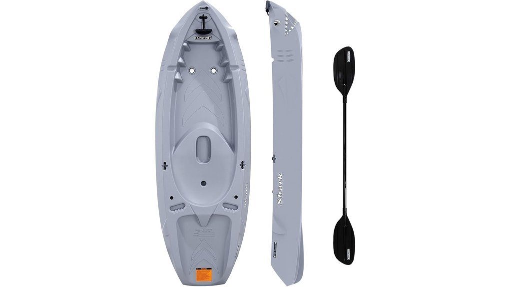 youth kayak with paddle