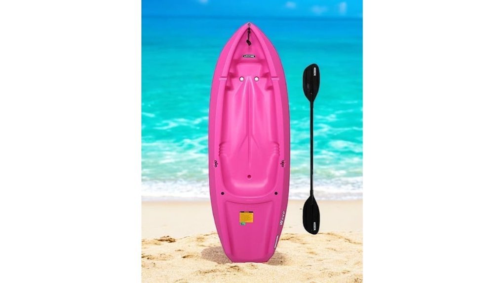 youth kayak with paddle