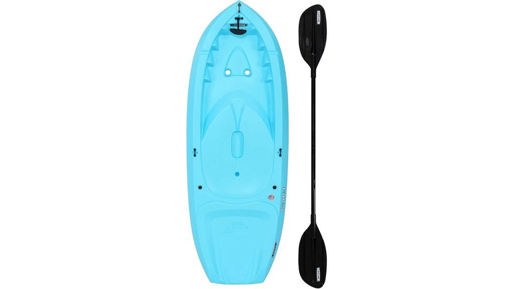 youth kayak with paddle