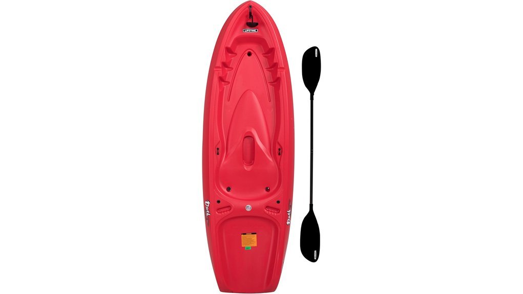 youth kayak with paddle