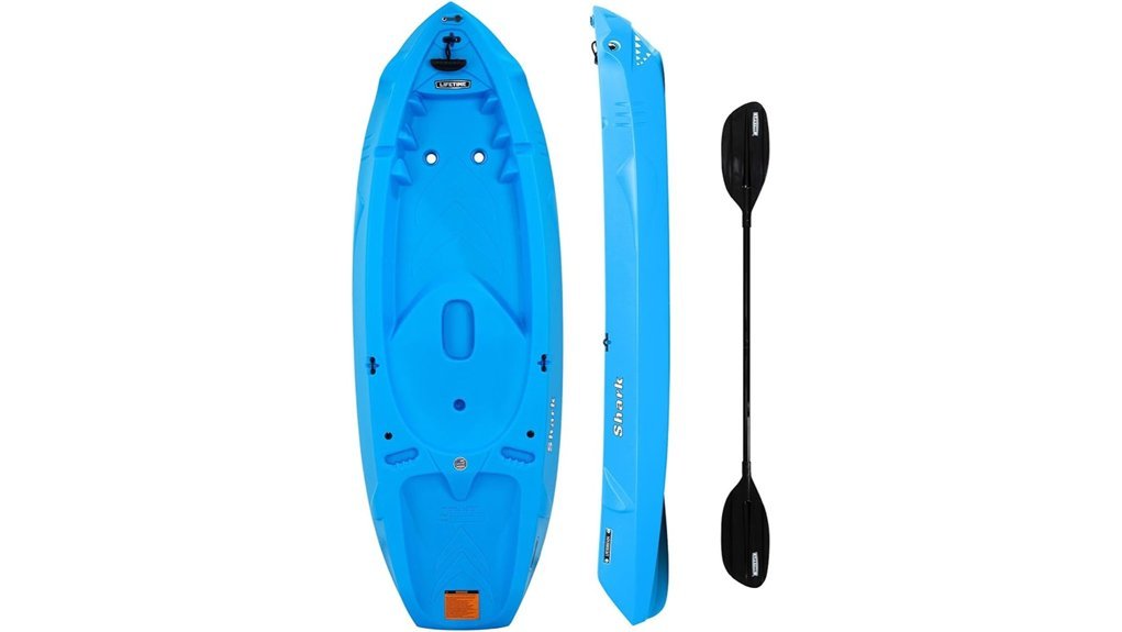 youth kayak with paddle