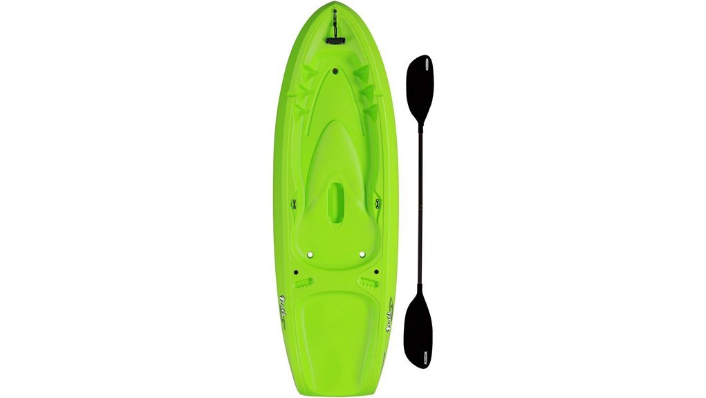 youth kayak with paddle