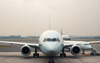 Boeing 787 and 737 MAX jets parked at a Dhaka airport, reflecting uncertainty over Bangladesh’s aircraft order.