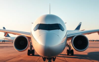Airbus A350 XWB on an airport apron with a Boeing 787 behind it, highlighting the rival long-range twinjets.
